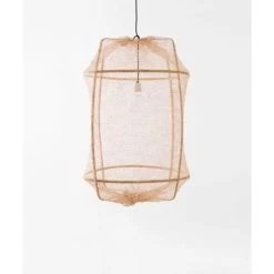 Ay Illuminate Hanglamp Z2 Blond Sisal Net Tea Dyed ø67x100cm