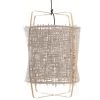 Ay Illuminate Hanglamp Z22 Blond Bamboe Grijs Karton ø48,5x72,5cm