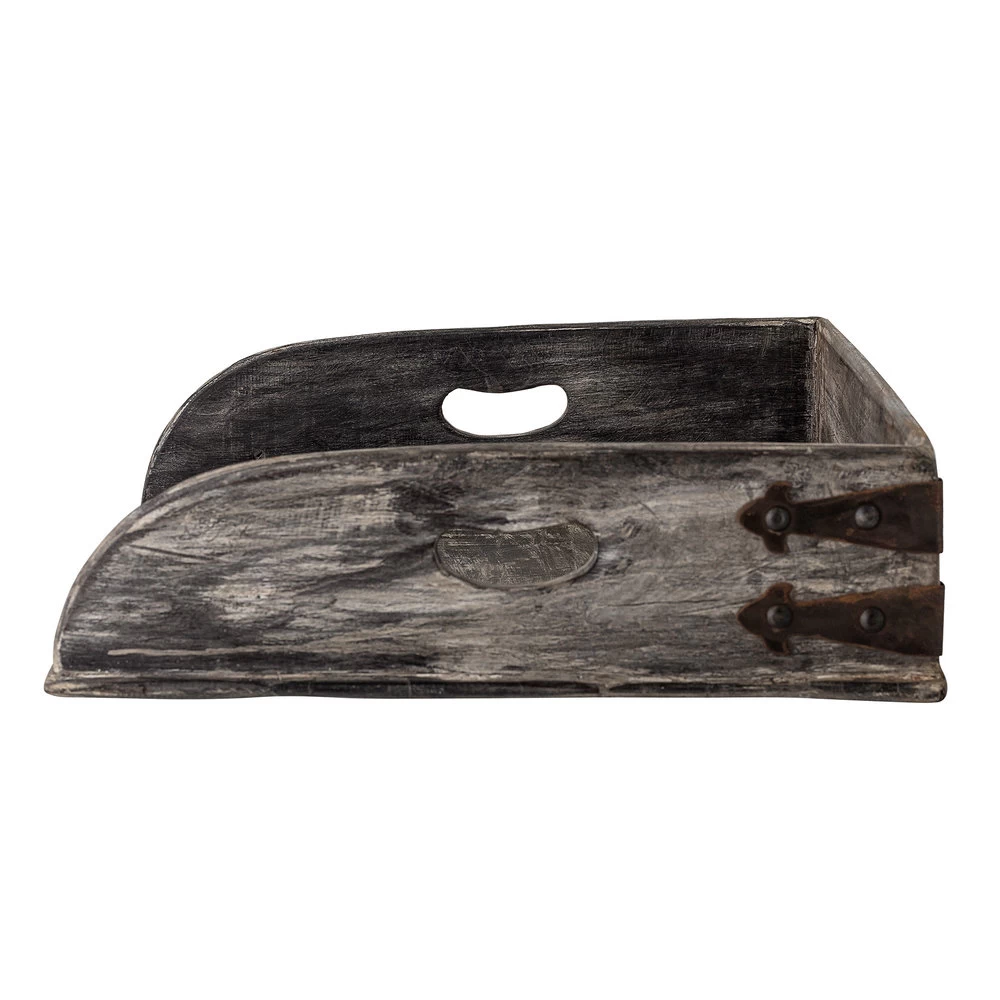 Bloomingville Dienblad Gerecycled Hout - Zwart 5 Bloomingville Dienblad Gerecycled Hout - Zwart - Afbeelding 3