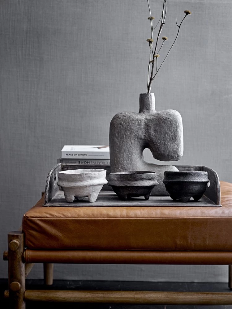 Bloomingville Dienblad Gerecycled Hout - Zwart 6 Bloomingville Dienblad Gerecycled Hout - Zwart - Afbeelding 4