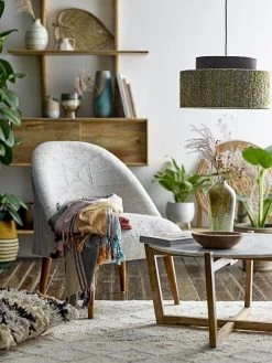 Bloomingville Hanglamp Geel - Zijde -Klassieke Verlichtingswinkel bloomingville hanglamp geel zijde 3