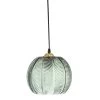 Bloomingville Hanglamp Groen Glas Met Motief