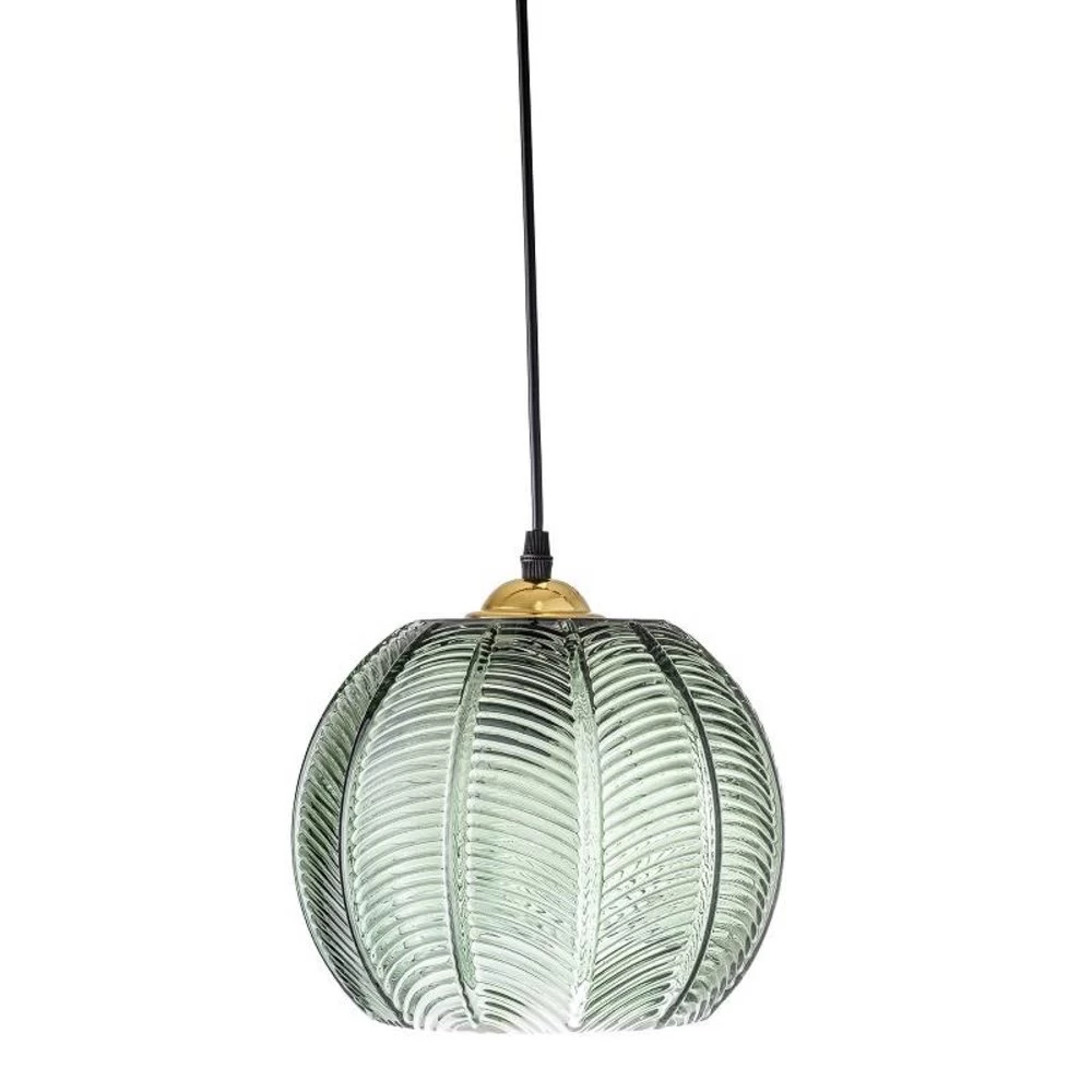Bloomingville Hanglamp Groen Glas Met Motief 3 Bloomingville Hanglamp Groen Glas Met Motief