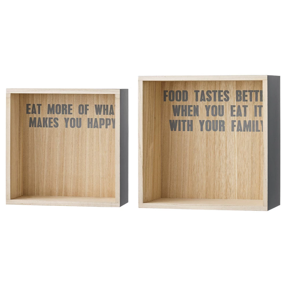 Bloomingville Opbergbox Grijs - Set Van 2 3 Bloomingville Opbergbox Grijs - Set Van 2