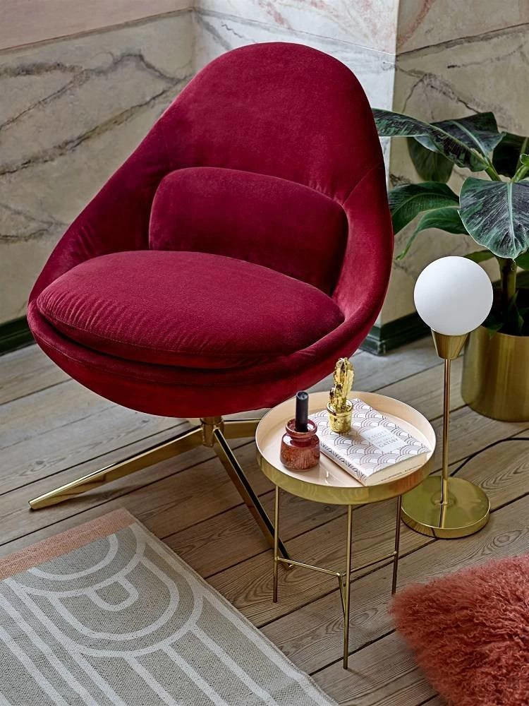 Bloomingville Tafellamp Goud Glas Ø19xH55 Cm 4 Bloomingville Tafellamp Goud Glas Ø19xH55 Cm - Afbeelding 2