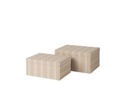 Broste Copenhagen Cleo Opbergboxen Bruin/lichtgrijs - 70080499