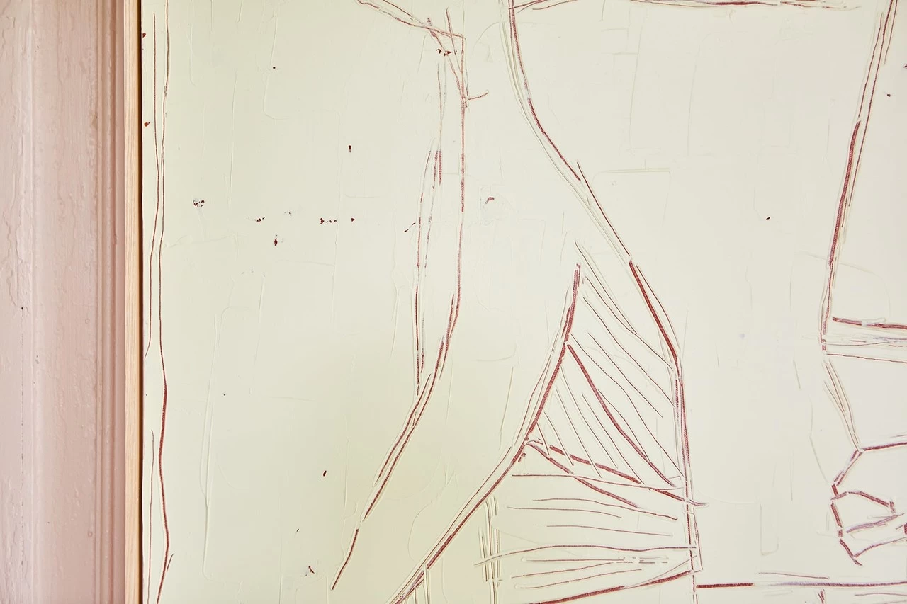 HKliving Frame Abstract Painting Visage - 120x160cm 8 HKliving Frame Abstract Painting Visage - 120x160cm - Afbeelding 6