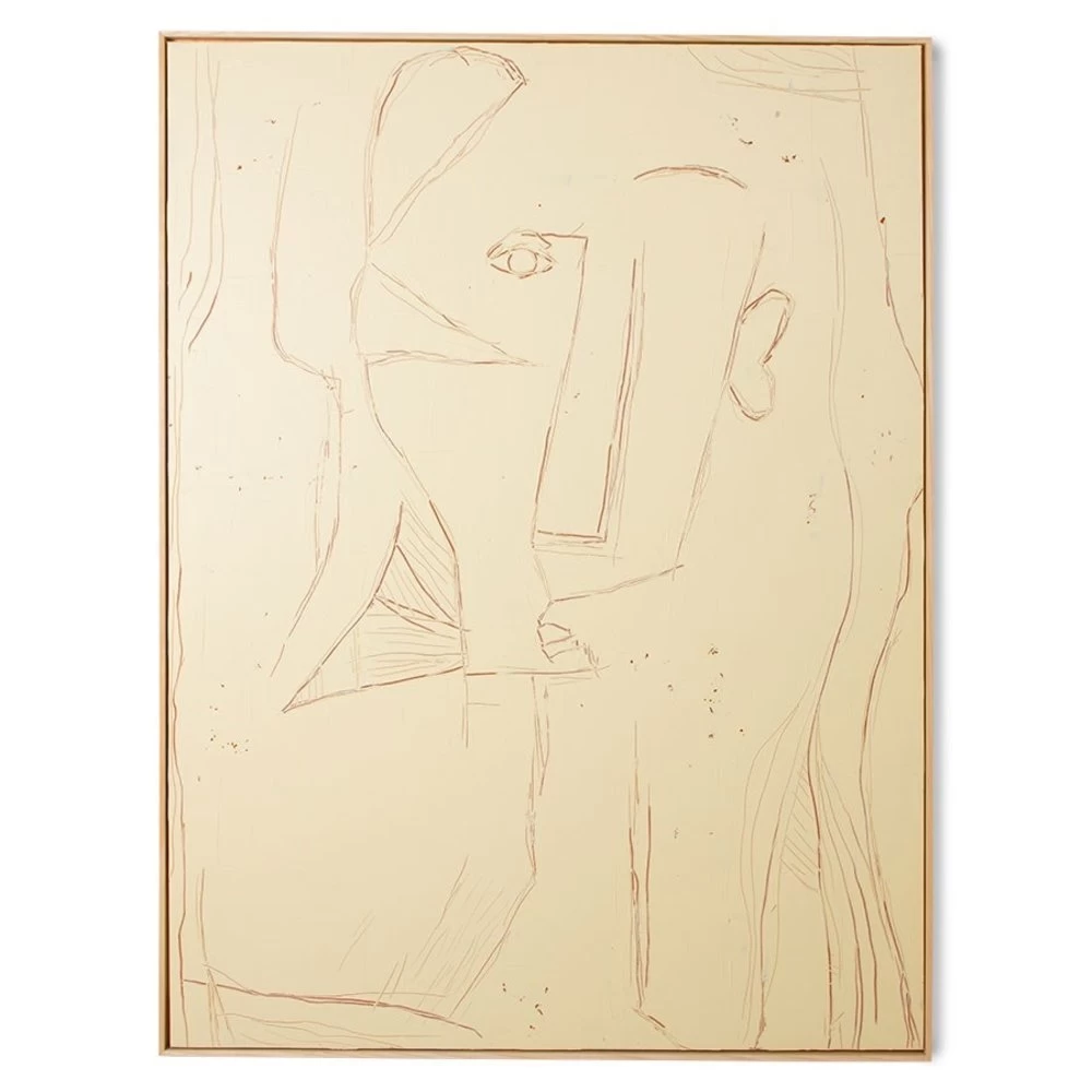 HKliving Frame Abstract Painting Visage - 120x160cm 3 HKliving Frame Abstract Painting Visage - 120x160cm