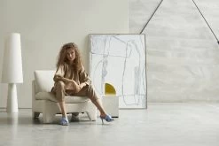 HKliving Frame Brutalism Painting - Wit 120x160cm -Klassieke Verlichtingswinkel hkliving frame brutalism painting wit 120x160cm 3