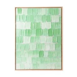 HKliving Frame Painting Green Palette Abstract - 75x100cm