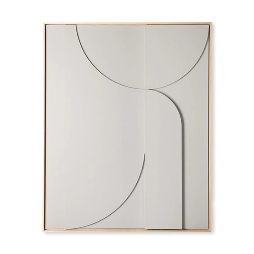 HKliving Frame Relief Art Panel B Extra Large Warm Grijs - AWD8952 3 HKliving Frame Relief Art Panel B Extra Large Warm Grijs - AWD8952