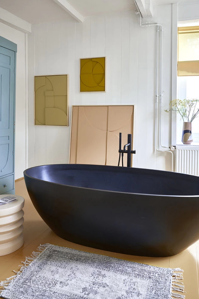 HKliving Frame Relief Art Panel C Small - Oker 4 HKliving Frame Relief Art Panel C Small - Oker - Afbeelding 3