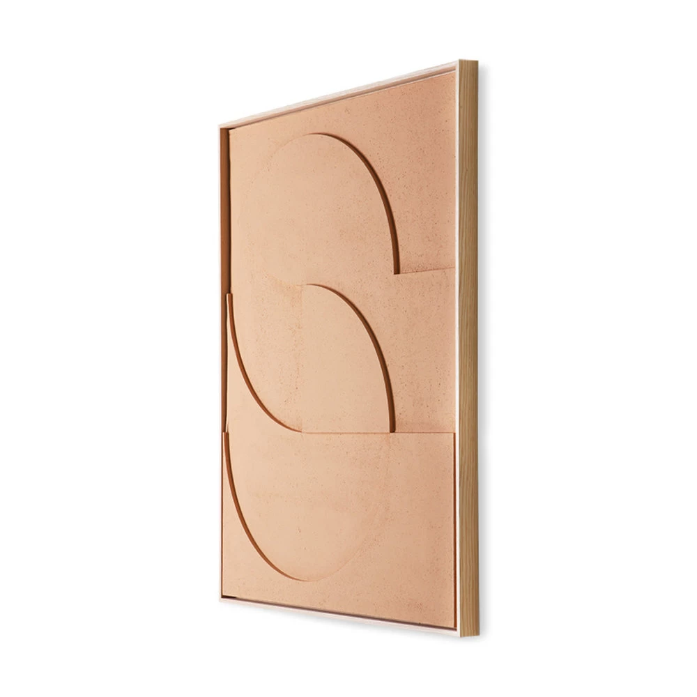 HKliving Frame Relief Art Panel D Large - Peach 4 HKliving Frame Relief Art Panel D Large - Peach - Afbeelding 2