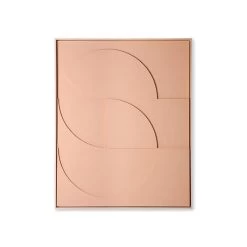 HKliving Frame Relief Art Panel D Large - Peach