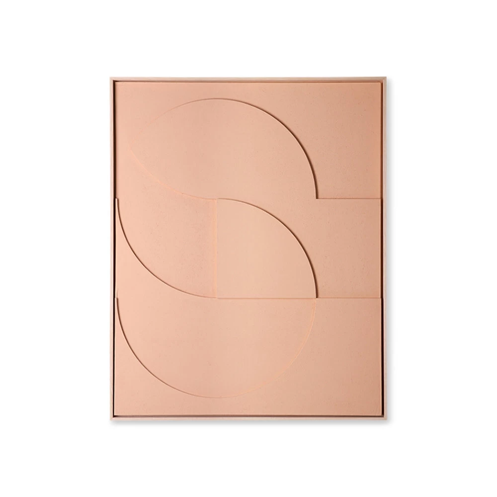 HKliving Frame Relief Art Panel D Large - Peach 3 HKliving Frame Relief Art Panel D Large - Peach