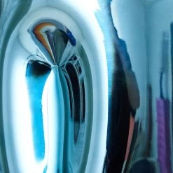 HKliving HK Objects: Glazen Vaas Blue Chrome - AGL4491 -Klassieke Verlichtingswinkel hkliving hk objects glazen vaas blue chrome agl449 2