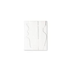 HKliving Keramieken Wall Art Panel - Mat Wit