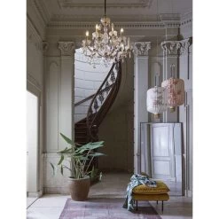 HKliving Lantaarn Lamp L Créme 42x42x92cm -Klassieke Verlichtingswinkel hkliving lantaarn lamp l creme 42x42x92cm 1