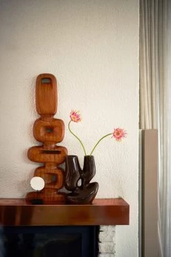 HKliving Organic Vaas Espresso L - ACE7197 -Klassieke Verlichtingswinkel hkliving organic vaas espresso l ace7197 3