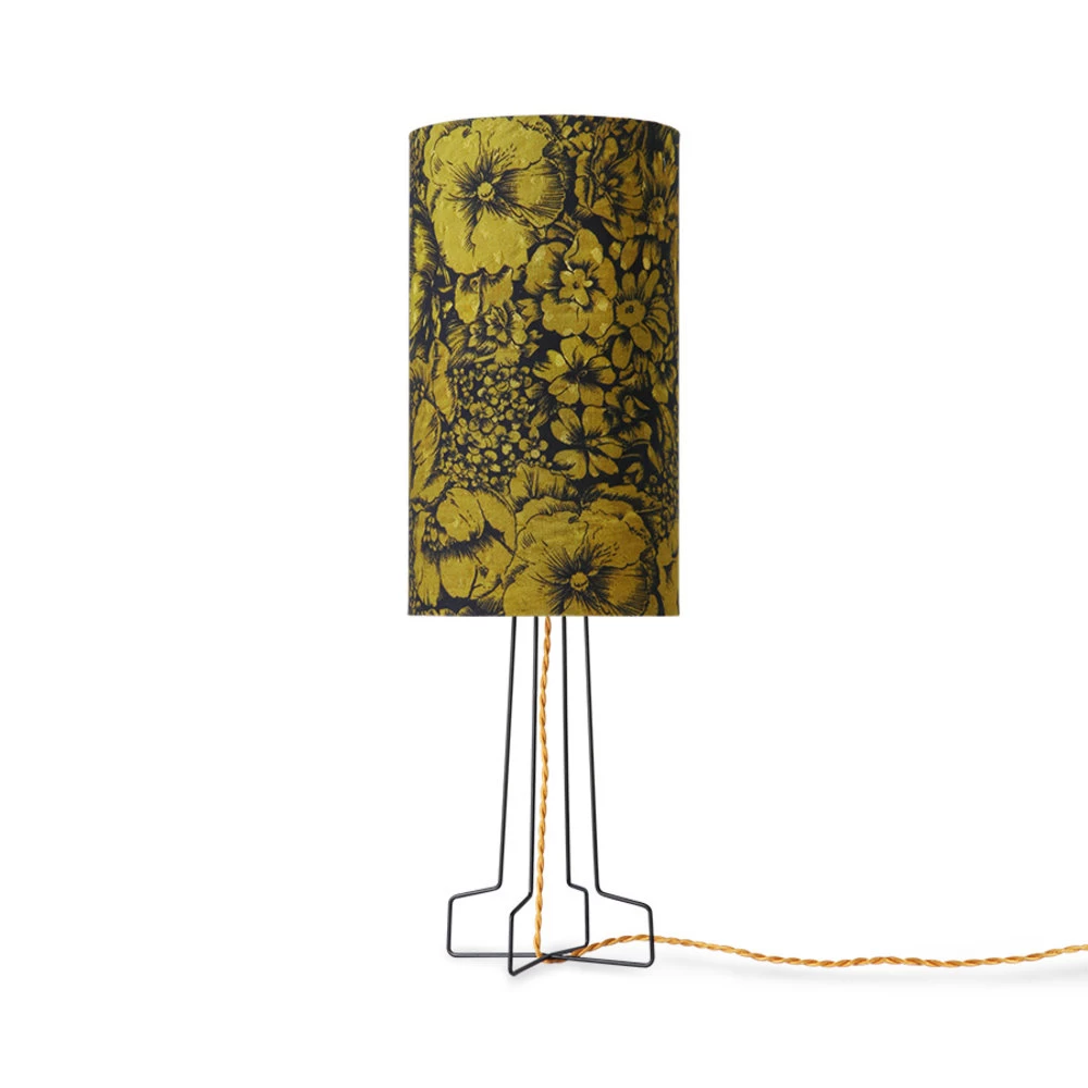 HKliving Printed Cylinder Lampenkap - Floral 4 HKliving Printed Cylinder Lampenkap - Floral - Afbeelding 2