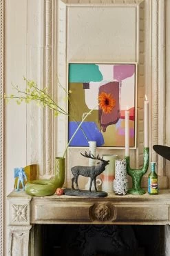 HKliving The Emeralds Keramieken Kandelaar Large - Groen -Klassieke Verlichtingswinkel hkliving the emeralds keramieken kandelaar large g 4