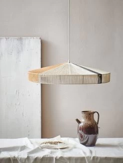 HKliving Touw Hanglamp - Zwarte Strook -Klassieke Verlichtingswinkel hkliving touw hanglamp zwarte strook 2