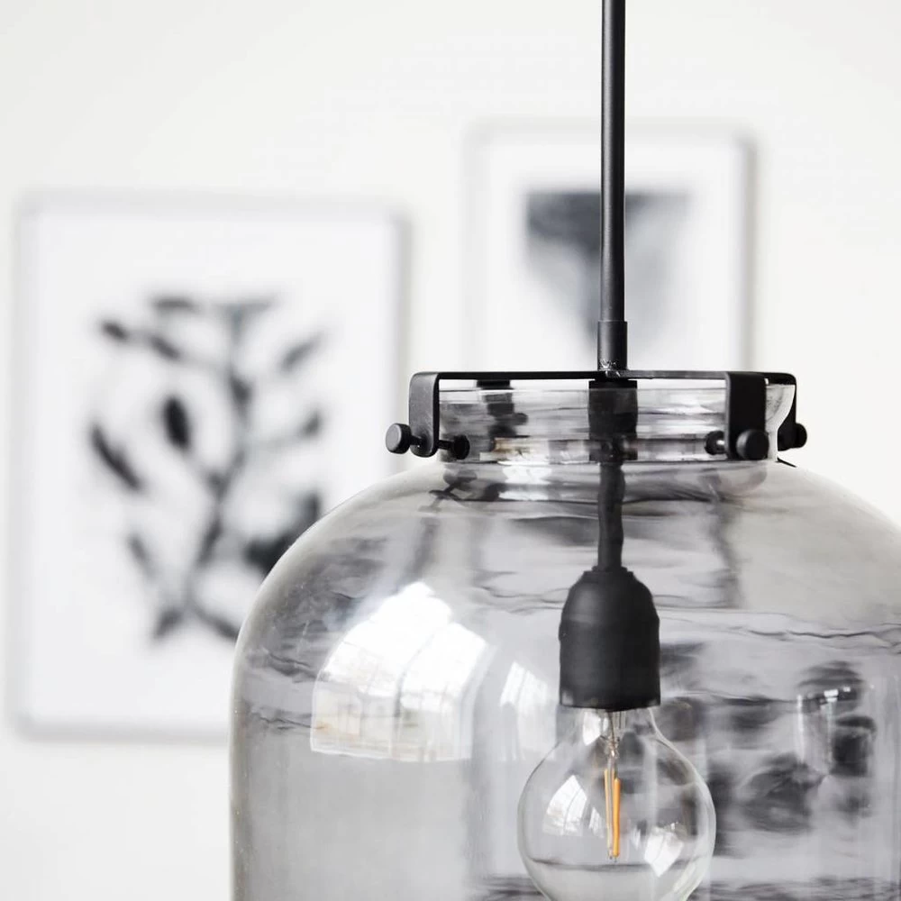 House Doctor Ball Hanglamp Grijs Glas 4 House Doctor Ball Hanglamp Grijs Glas - Afbeelding 2