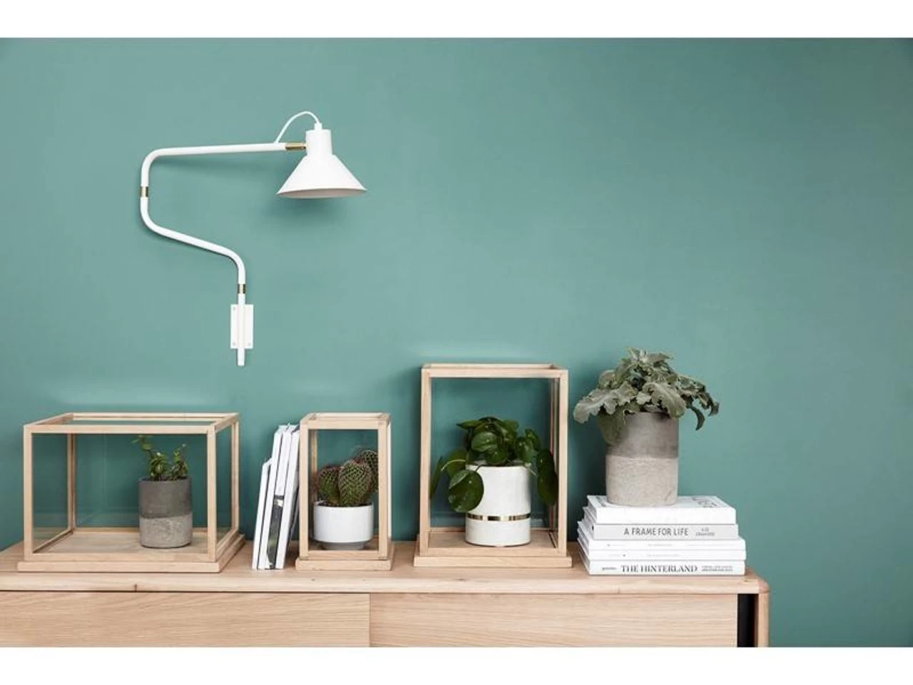 Hubsch Glazen Display Eikenhout - Set Van 2 5 Hubsch Glazen Display Eikenhout - Set Van 2 - Afbeelding 3