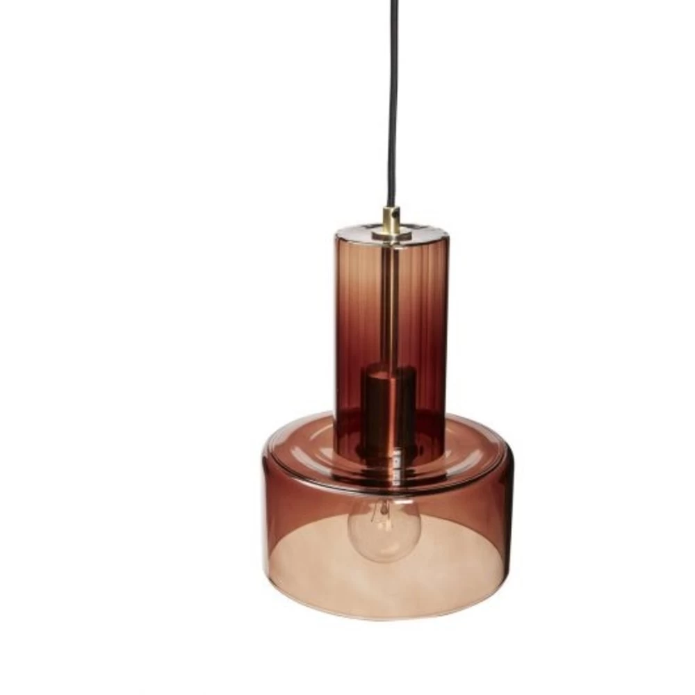 Hubsch Hanglamp Glas - Bruin 4 Hubsch Hanglamp Glas - Bruin - Afbeelding 2