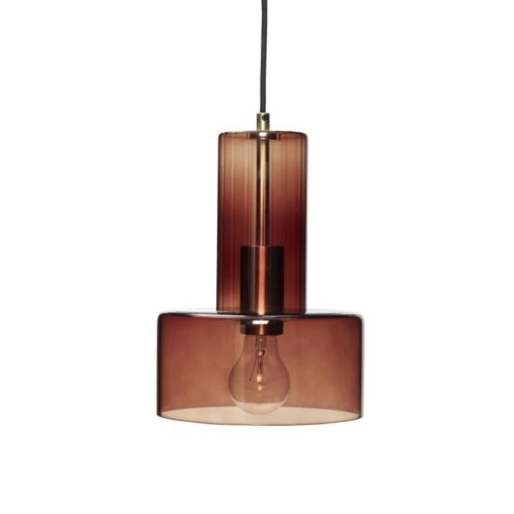 Hubsch Hanglamp Glas - Bruin 3 Hubsch Hanglamp Glas - Bruin