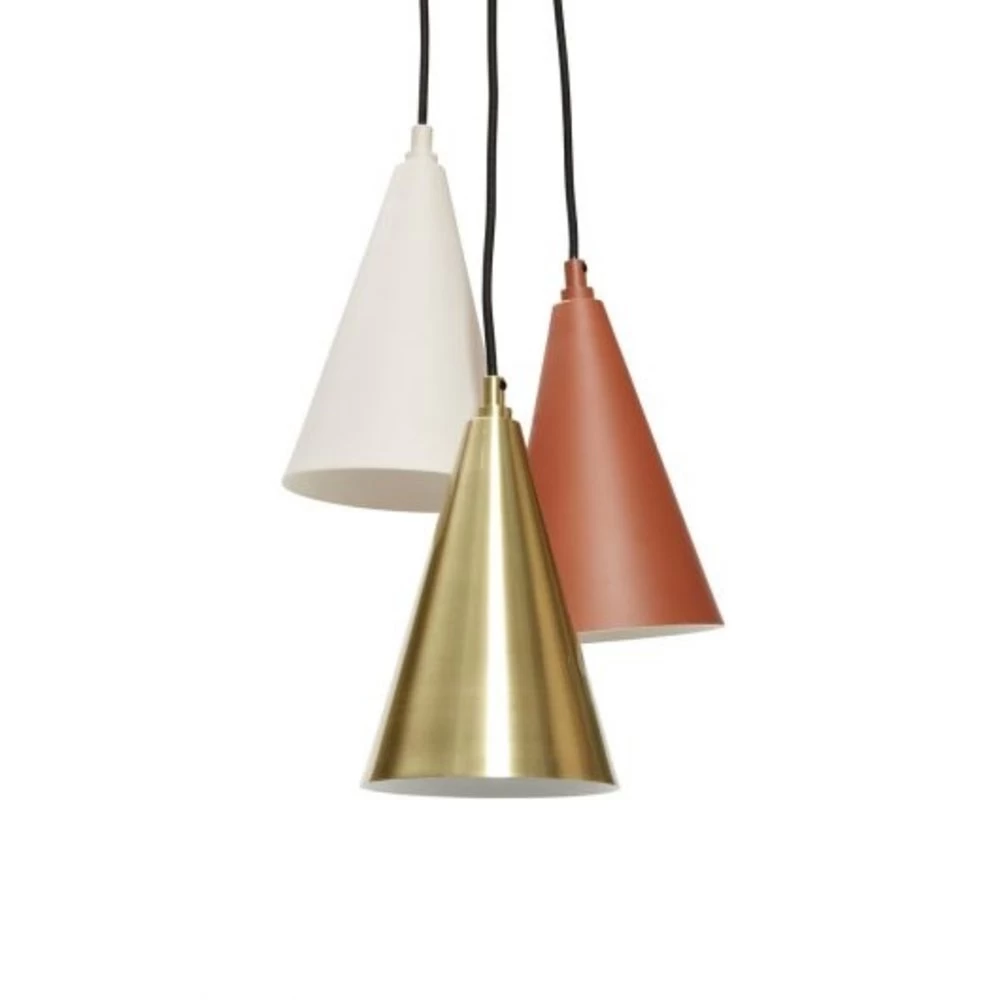 Hubsch Hanglamp Metaal - Bruin/beige/messing 4 Hubsch Hanglamp Metaal - Bruin/beige/messing - Afbeelding 2