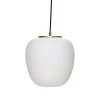 Hubsch Hanglamp Wit Glas Met Messing Detail -Klassieke Verlichtingswinkel hubsch hanglamp wit glas met messing detail