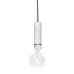 Hubsch Hanglamp Wit Marmer Met Messing Detail -Klassieke Verlichtingswinkel hubsch hanglamp wit marmer met messing detail 1