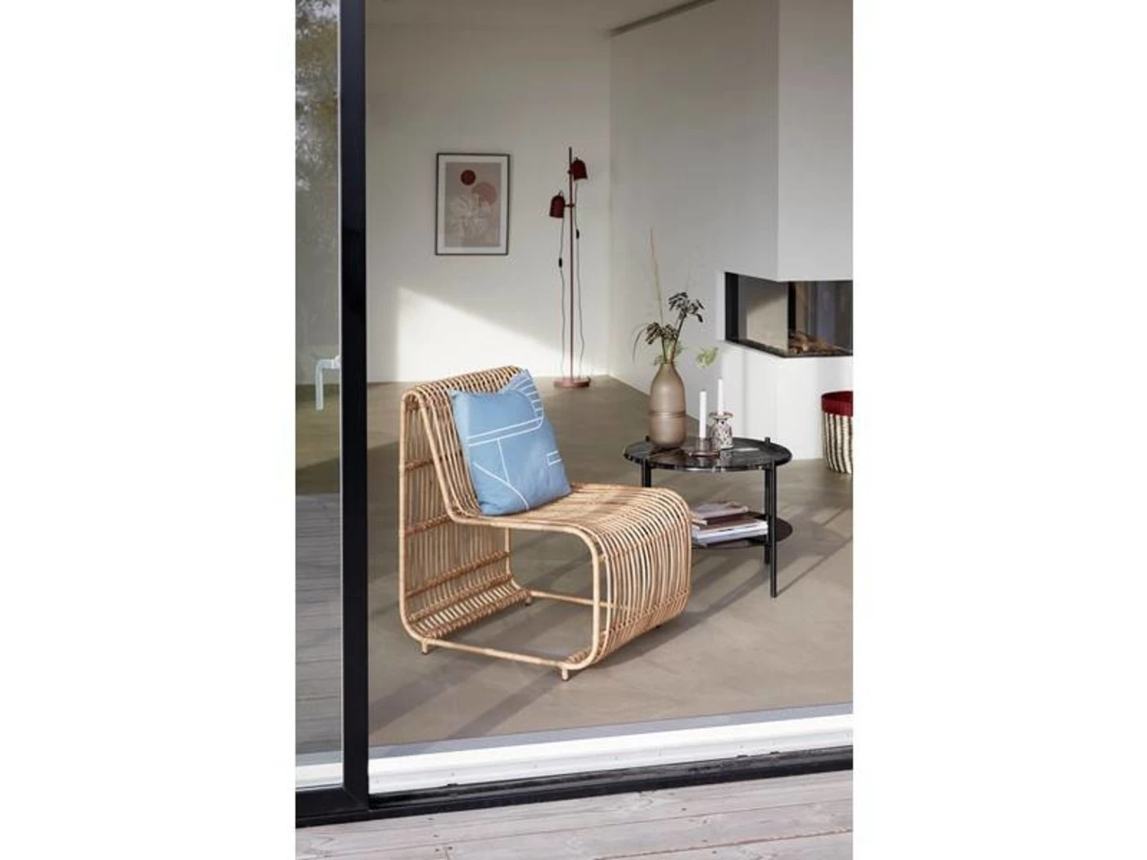 Hubsch Vloerlamp Rood Metaal 4 Hubsch Vloerlamp Rood Metaal - Afbeelding 2