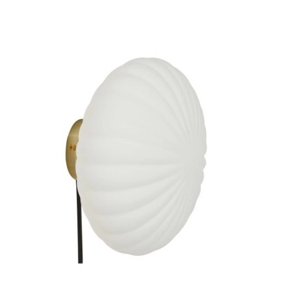 Hubsch Wandlamp Metaal/glas - Messing/opal 3 Hubsch Wandlamp Metaal/glas - Messing/opal