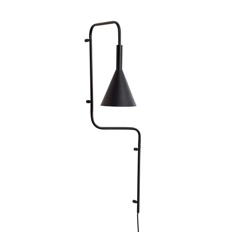 Hubsch Wandlamp - Zwart 4 Hubsch Wandlamp - Zwart - Afbeelding 2
