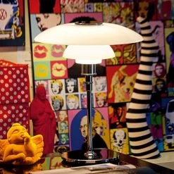 Louis Poulsen PH 4½-3½ Glas Tafellamp Chroom - 5744161501 -Klassieke Verlichtingswinkel louis poulsen ph 4 3 glas tafellamp chroom 5744161 5