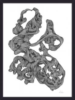 Nordal Rocaille Illustration - Zwart/wit