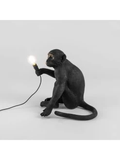 Seletti Monkey Lamp Sitting - Zwart -Klassieke Verlichtingswinkel seletti monkey lamp sitting zwart 2