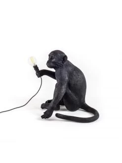 Seletti Monkey Lamp Sitting - Zwart -Klassieke Verlichtingswinkel seletti monkey lamp sitting zwart 3
