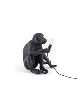 Seletti Monkey Lamp Sitting - Zwart -Klassieke Verlichtingswinkel seletti monkey lamp sitting zwart 4