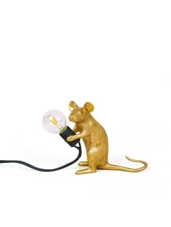 Seletti Mouse Lamp Mac - Goud
