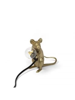 Seletti Mouse Lamp Mac - Goud -Klassieke Verlichtingswinkel seletti mouse lamp mac goud 7