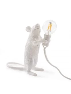 Seletti Mouse Lamp Standing - Wit -Klassieke Verlichtingswinkel seletti mouse lamp standing wit 3