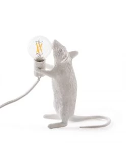 Seletti Mouse Lamp Standing - Wit -Klassieke Verlichtingswinkel seletti mouse lamp standing wit 4